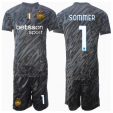 Inter Milan Yann Sommer #1 Målvakt Tredjeställ Barn 2024-25 Korta ärmar (+ Korta byxor)